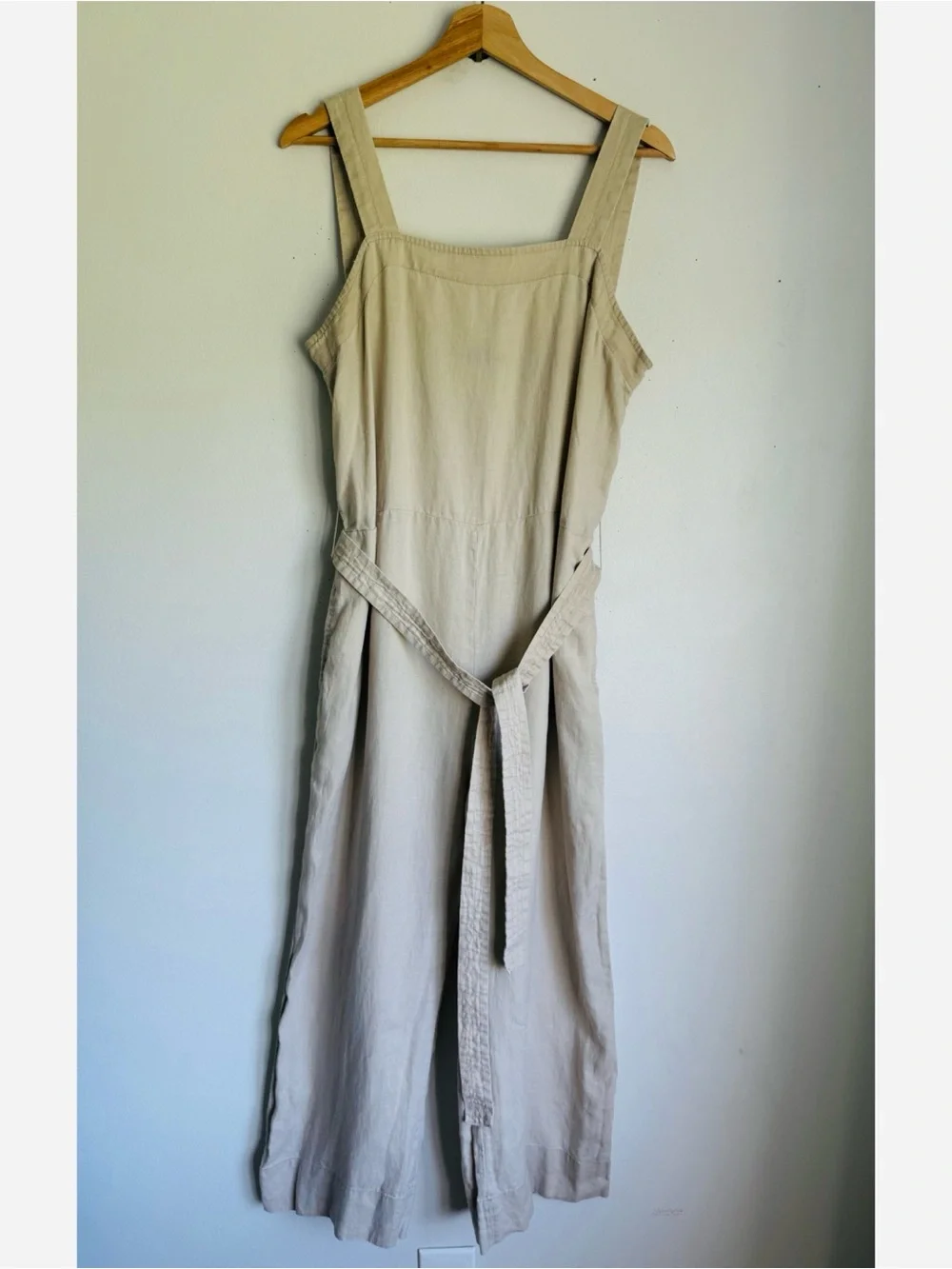 Quince 100% European Linen Square Neck Jumpsuit